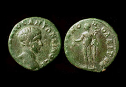Moesia Inferior, Markianopolis. Diadumenian, Hermes reverse